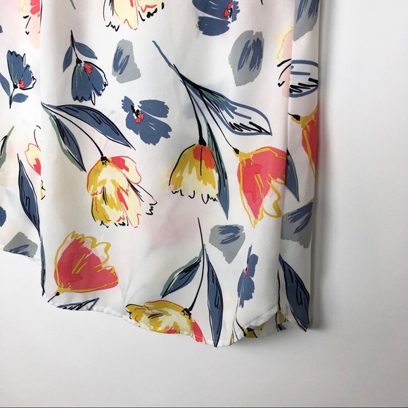 Van Heusen Floral White Short Sleeve Blouse - Picture 4 of 9